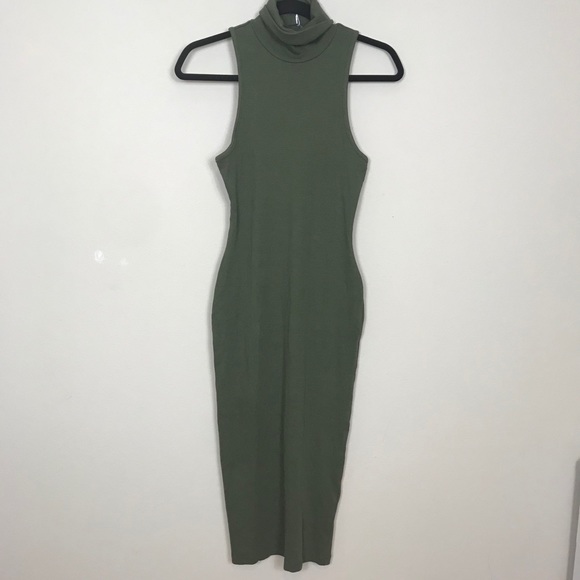 New Zara Green Turtleneck Sleeveless 